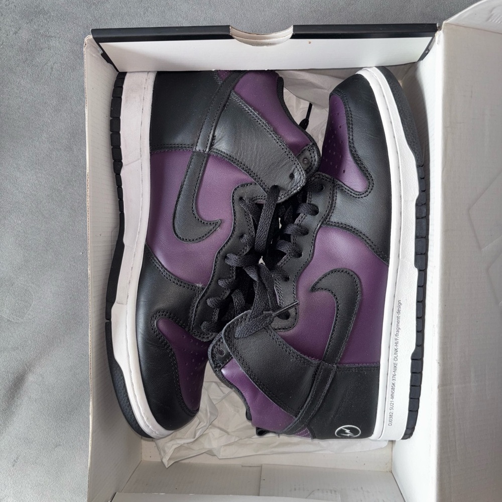 Nike Dunk black and purple